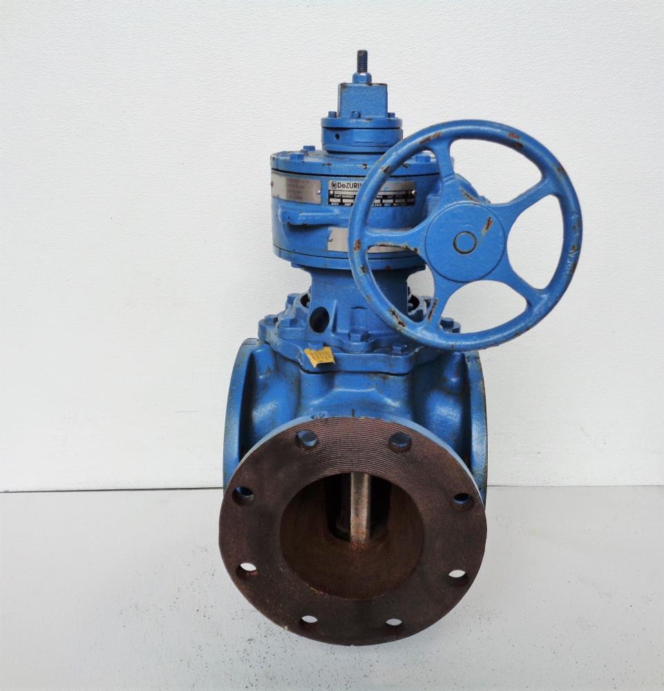 DeZurik 6" PFW Style 4-Way Plug Valve, Cast Iron 9637083R003